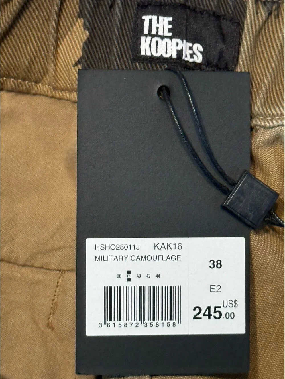 The Kooples Military‎ Camouflage Cargo Shorts EU 38 US Medium NWT $245